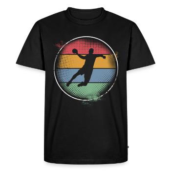 Handball - T-shirt Premium bio Homme - noir - Devant - Nico (187cm)