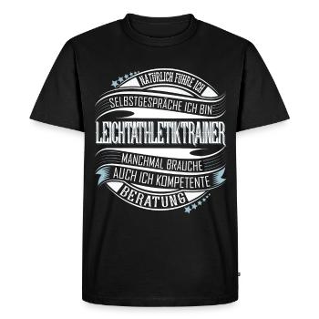 Leichtathletik Trainer - Männer Premium Bio T-Shirt - Schwarz - Vorne - Nico (187cm)