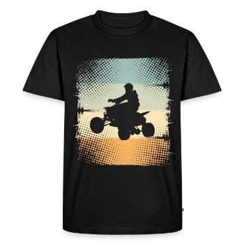 Quad - T-shirt Premium bio Homme - noir - Devant - Nico (187cm)