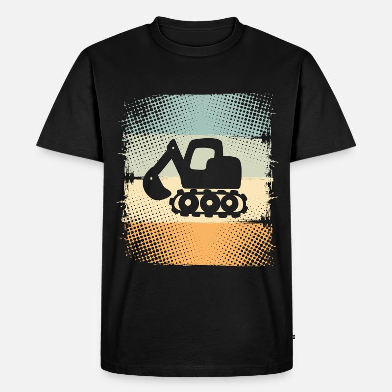 Bagger - Männer Premium Bio T-Shirt - Schwarz