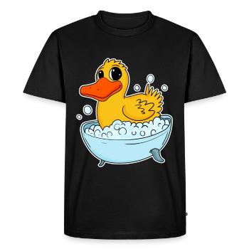 Canard en caoutchouc qui lave les enfants tout-petit - T-shirt Premium bio Homme - noir - Devant - Nico (187cm)