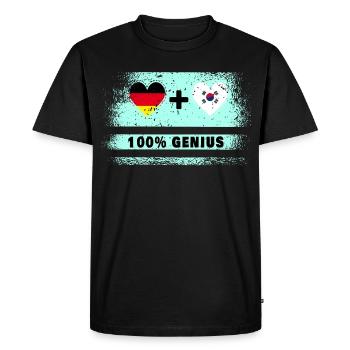Allemagne et Corée du Sud Genial / Cadeau - T-shirt Premium bio Homme - noir - Devant - Nico (187cm)