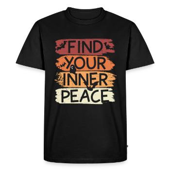 Find Your Inner Peace Horror Halloween - Men's Premium Organic T-Shirt - black - Front - Nico (187cm)