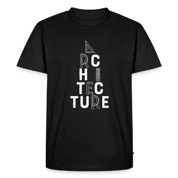 Étudiant en architecture - T-shirt Premium bio Homme - noir - Devant - Nico (187cm)