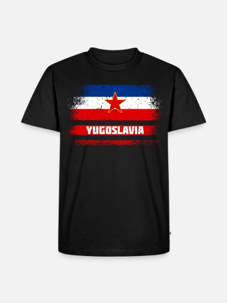Yugoslavia vintage flags - Men's Premium Organic T-Shirt - black