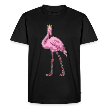 Couronne de flamant rose - T-shirt Premium bio Homme - noir - Devant - Nico (187cm)