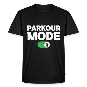 Parkour Lovers Parkour Mode Activé - T-shirt Premium bio Homme - noir - Devant - Nico (187cm)