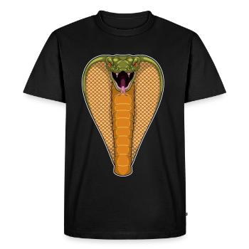 Serpent Cobra - T-shirt Premium bio Homme - noir - Devant - Nico (187cm)