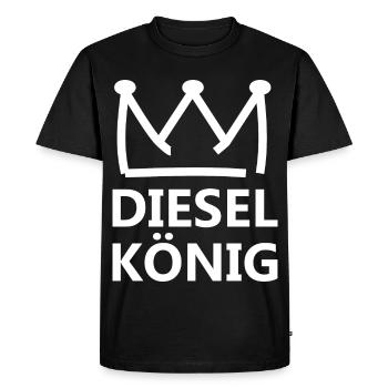 Roi du diesel - T-shirt Premium bio Homme - noir - Devant - Nico (187cm)