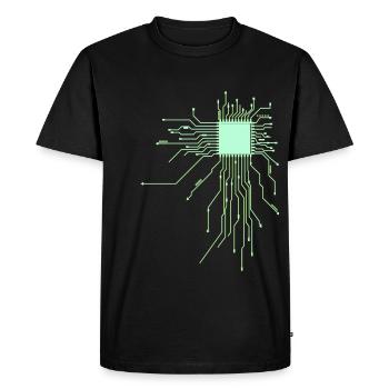 conseil d’administration core cpu ordinateur nerd pc humour geek code - T-shirt Premium bio Homme - noir - Devant - Nico (187cm)