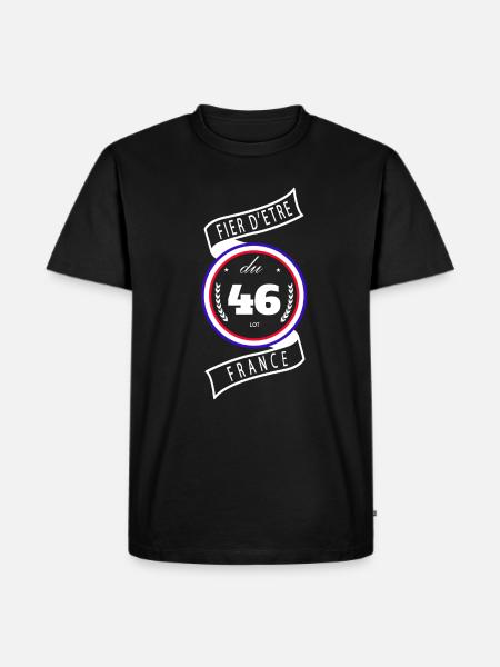 Fier d'être du 46 - T-shirt Premium bio Homme - noir
