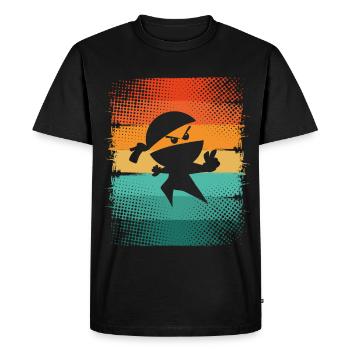 Ninja - Men's Premium Organic T-Shirt - black - Front - Nico (187cm)