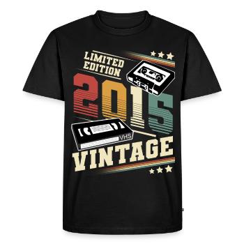 2015 Année de naissance Année de construction Anniversaire millésime - T-shirt Premium bio Homme - noir - Devant - Nico (187cm)