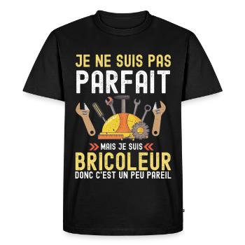 Bricoleur - T-shirt Premium bio Homme - noir - Devant - Nico (187cm)