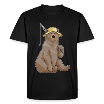 Canne à pêche Bear Angler Canne à pêche - T-shirt Premium bio Homme - noir - Devant - Nico (187cm)