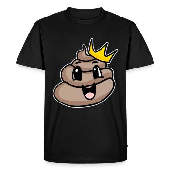 Roi du caca - T-shirt Premium bio Homme - noir - Devant - Nico (187cm)