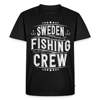 Sweden Fishing Angler Fishing Crew Team - Men's Premium Organic T-Shirt - black - Front - Nico (187cm)