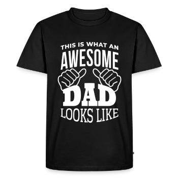 Best Dad looks like Dad Quotes - Men's Premium Organic T-Shirt - black - Front - Nico (187cm)