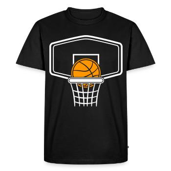 Basketball with hoop to design yourself - Men's Premium Organic T-Shirt - black - Front - Nico (187cm)