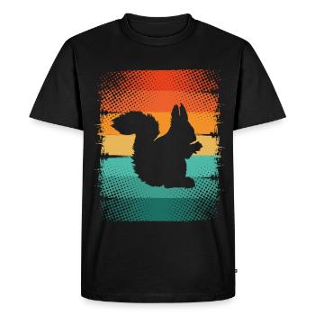 Squirrel - Men's Premium Organic T-Shirt - black - Front - Nico (187cm)