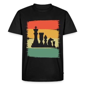 Chess - Men's Premium Organic T-Shirt - black - Front - Nico (187cm)