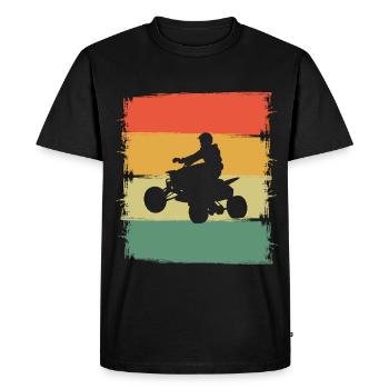 Quad - T-shirt Premium bio Homme - noir - Devant - Nico (187cm)