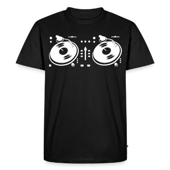 DJ Turntable - Men's Premium Organic T-Shirt - black - Front - Nico (187cm)