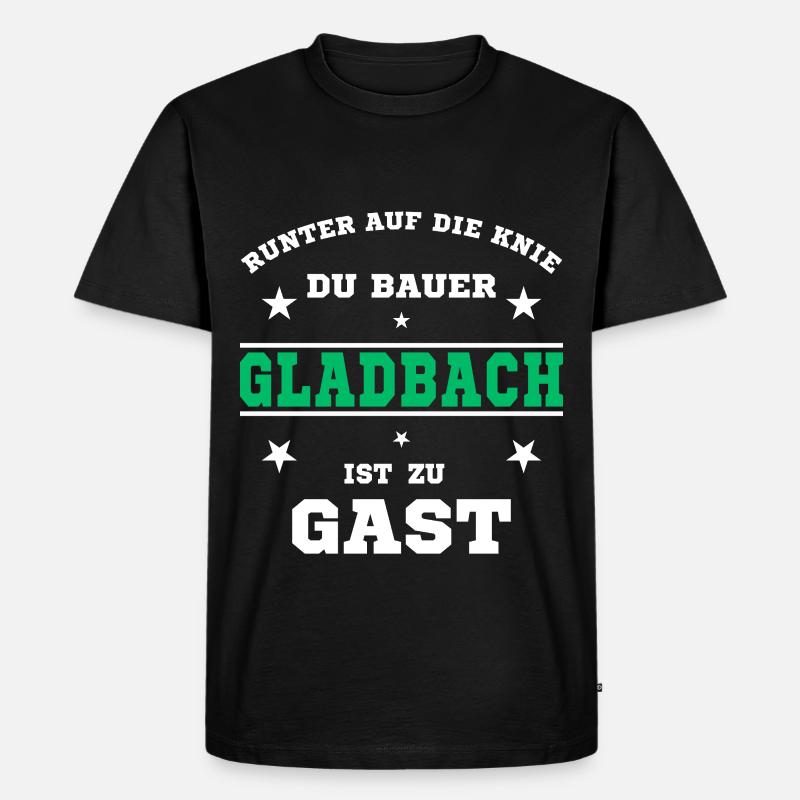 Fussball Fan Gladbacher Stadion - Männer Premium Bio T-Shirt - Schwarz