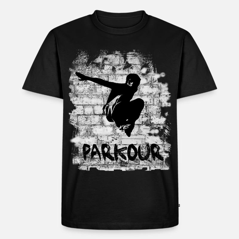 Parkour - Männer Premium Bio T-Shirt - Schwarz