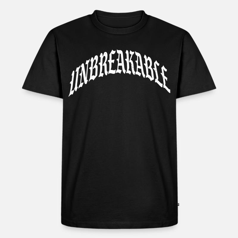 unbreakable unstoppable indomitable gym illegal - Männer Premium Bio T-Shirt - Schwarz