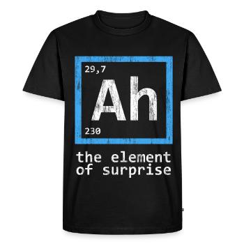 Periodic Table Element Surprise - Men's Premium Organic T-Shirt - black - Front - Nico (187cm)