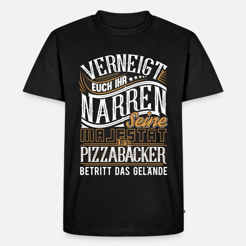 Pizzabäcker - Männer Premium Bio T-Shirt - Schwarz