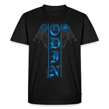Loups Odin Geri Freki Vegvisir Wotansknoten Wolf - T-shirt Premium bio Homme - noir - Devant - Nico (187cm)