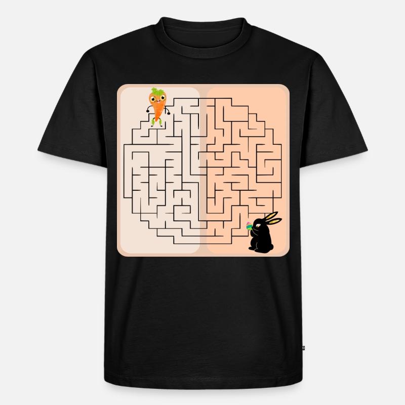 Labyrinth Bunny Easter Bunny - Men's Premium Organic T-Shirt - black