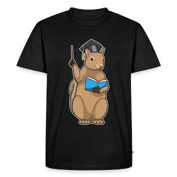 École de lecture des enseignants Écureuils - T-shirt Premium bio Homme - noir - Devant - Nico (187cm)