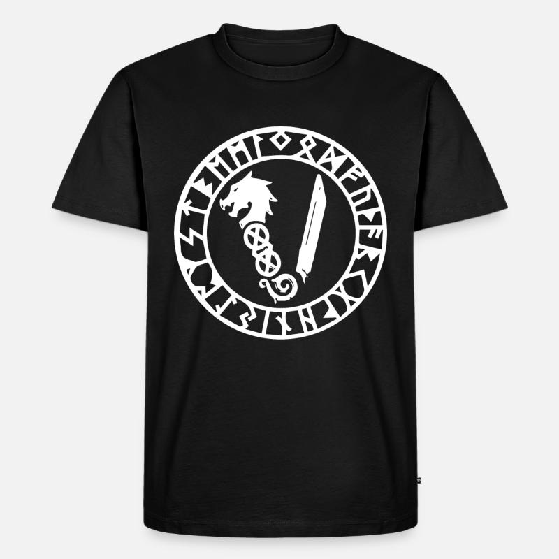 Symbol Der Wikinger - Männer Premium Bio T-Shirt - Schwarz