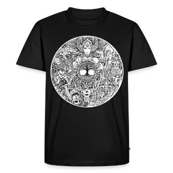 Viking Shield - Valkyrie - Valkyrie - Men's Premium Organic T-Shirt - black - Front - Nico (187cm)