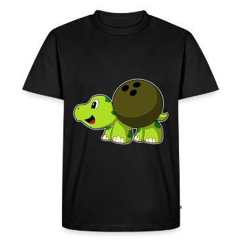Tortue Bowling Boule de bowling - T-shirt Premium bio Homme - noir - Devant - Nico (187cm)