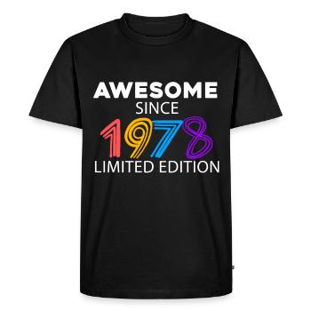 Fantastic since 1978 - born in 1978 - Men's Premium Organic T-Shirt - black - Front - Nico (187cm)