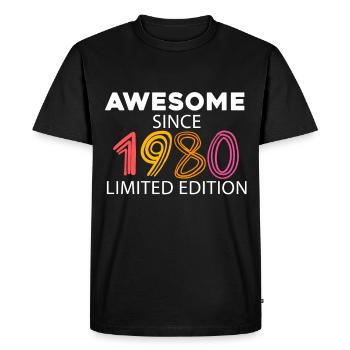 Fantastic since 1980 - born in 1980 - Men's Premium Organic T-Shirt - black - Front - Nico (187cm)