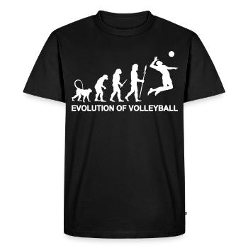 Évolution du volleyball - T-shirt Premium bio Homme - noir - Devant - Nico (187cm)