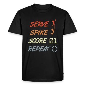 Citation amusante de volleyball - T-shirt Premium bio Homme - noir - Devant - Nico (187cm)