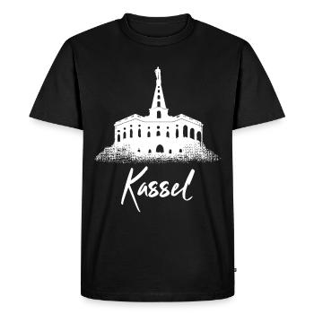 Kassel - T-shirt Premium bio Homme - noir - Devant - Nico (187cm)