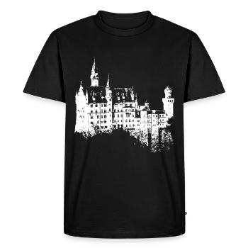 Neuschwanstein Allemagne Bavière J’aime l’Allemagne - T-shirt Premium bio Homme - noir - Devant - Nico (187cm)