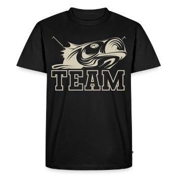 Équipe de pêche Pêche Pêcheur - T-shirt Premium bio Homme - noir - Devant - Nico (187cm)