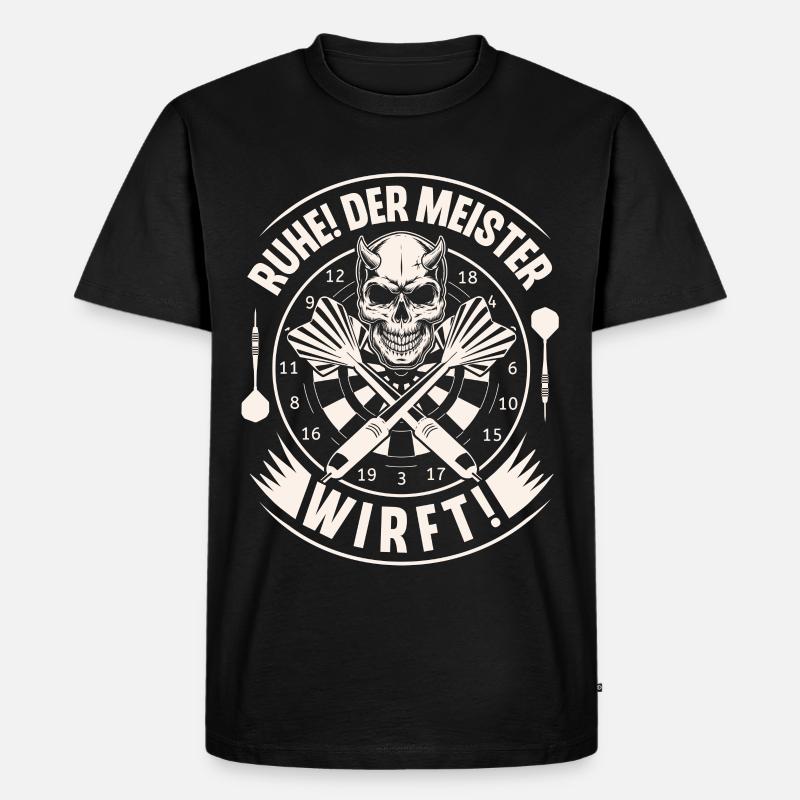 Dart Darten Darts - Männer Premium Bio T-Shirt - Schwarz