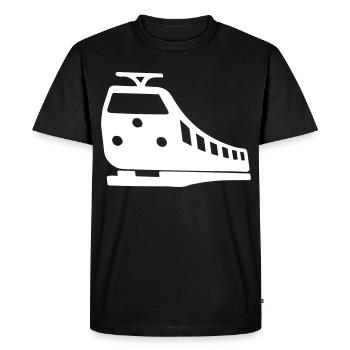 Train Driver Symbol | Color adjustable - Men's Premium Organic T-Shirt - black - Front - Nico (187cm)