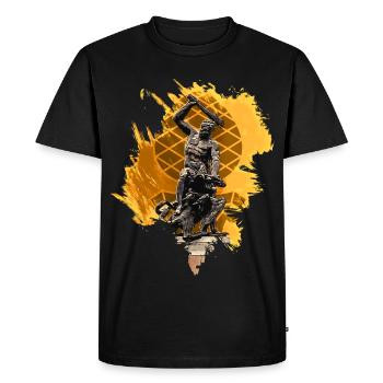 Fontaine d’Hercule Augsbourg - T-shirt Premium bio Homme - noir - Devant - Nico (187cm)