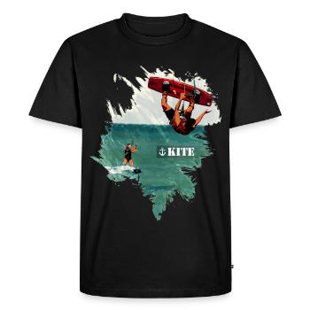 Kite Boarding | Kiting | Kite Surfing - Men's Premium Organic T-Shirt - black - Front - Nico (187cm)