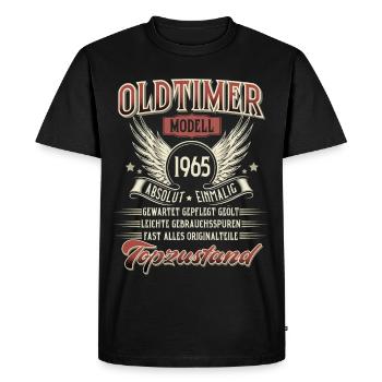 1965 Geboren Geburtstag Oldtimer - Männer Premium Bio T-Shirt - Schwarz - Vorne - Nico (187cm)